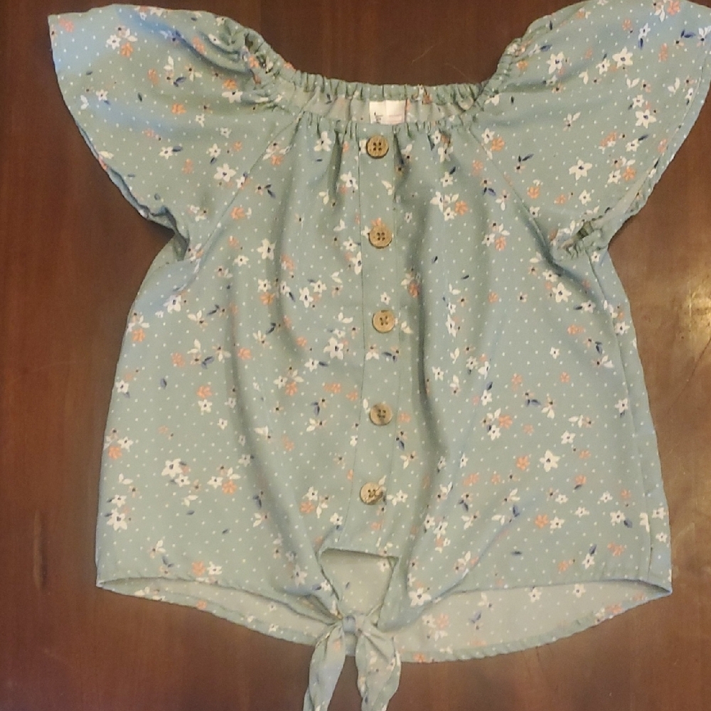 Floral Blue Kids Top